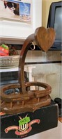 wooden fruit dish and banana hanger