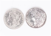 Coin 2 Morgan Silver Dollar Coins In Extra Fine