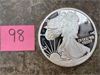 1997 Walking Liberty 1 pound silver round