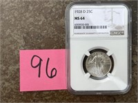 1928-D Standing Liberty Quarter NGC MS64