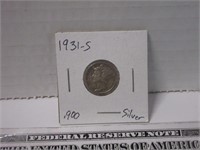 1931 S Mercury silver dime