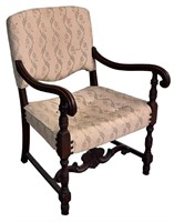 Vintage Upholstered Wooden Chair