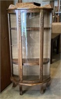 Curved China cabinet 31 x 14 x 60 tall