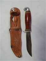 Vintage Estwing Fixed Blade Hunting Knife & Sheath