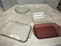 6pc Pyrex & Oven Glass Casseroles / Bake Ware