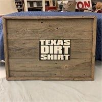 " Texas Dirt Shirt" Cedar Wall Art