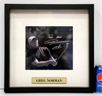 Greg Norman Signed "Play Hard" Framed Photo