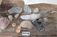 LOT OF INDIAN SCRAPERS, WORKED STONE, UNIQUE ROCKS