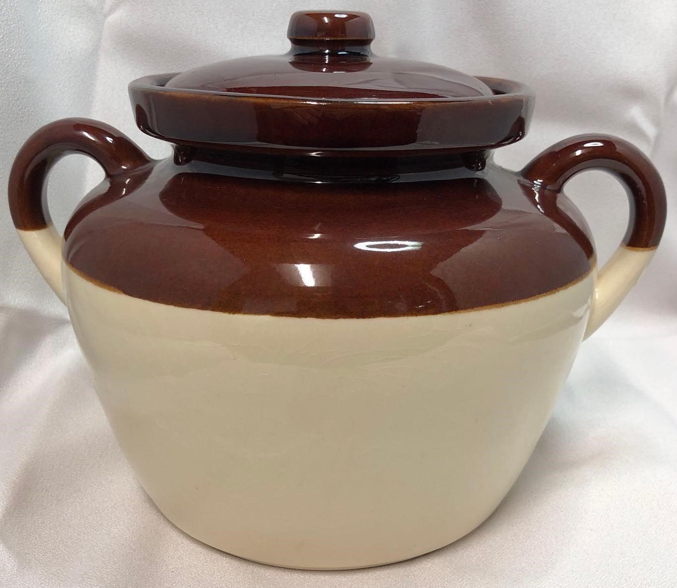 Vintage McCoy USA #1242 Pottery - Brown & Tan Two-
