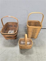 (3) Longaberger Baskets