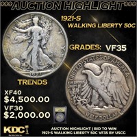 ***Auction Highlight*** 1921-s Walking Liberty Hal