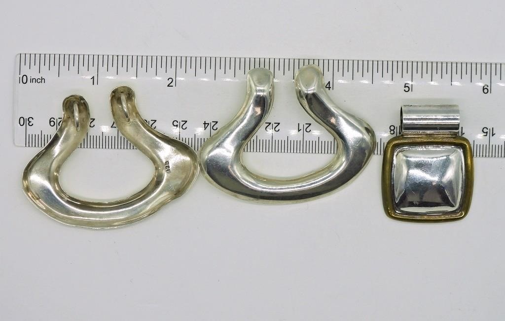 3 STERLING PENDANT SLIDES