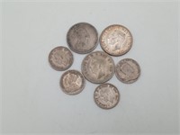 Lot CanadianSilver Quarters & Dime Coins