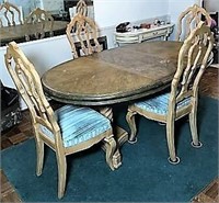 Wood Formal Dining Table with Four Chairs
