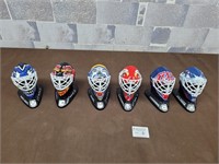 6 Mini Goalie Helmets (NHL Collection)