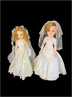 2 Vintage IDEAL Bridal Dolls