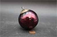 Midwest Kugel Purple Crackle Glass Ornament