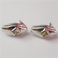$120 Silver Citrine Earrings