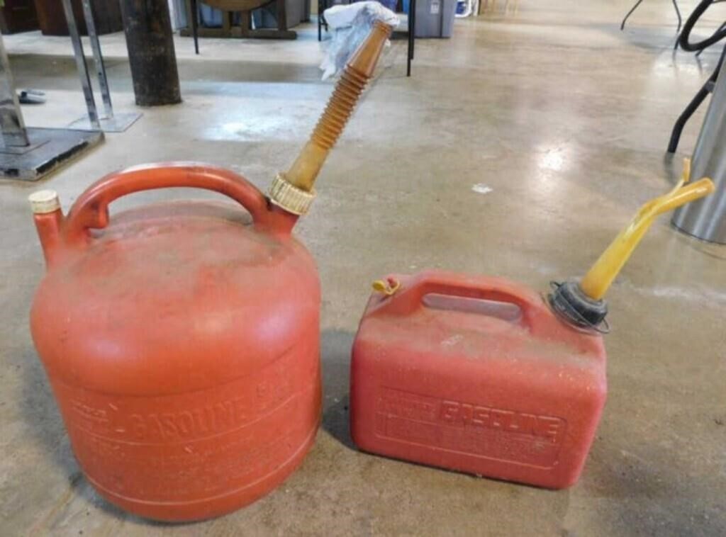 2 plastic gas cans: Craftsman 2.5 & Eagle 5 gallon