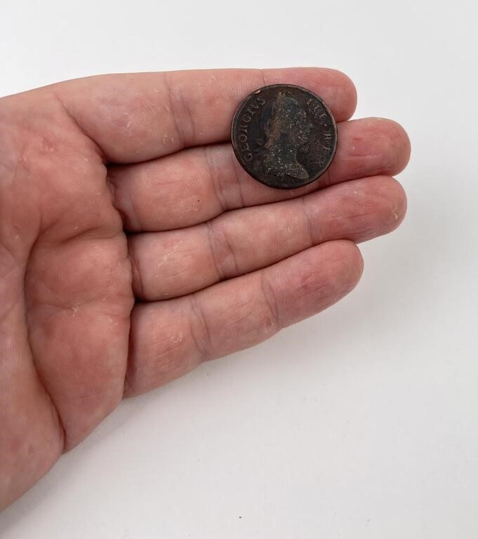 1775 Irish George III Copper Half Penny