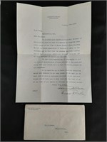 1927 Personal Letter of Separation ( Fired/canned)