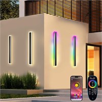 Outdoor Wall Lights  RGB/White  31in  1Pack
