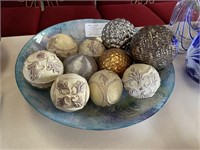 Glass Bowl w/ Ornaments