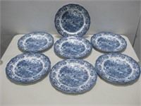 7 Royal Stratford Stage Ironstone Plates See Info