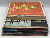 (JL) 4 Beatles & Other Books & 12 Various Vinyl