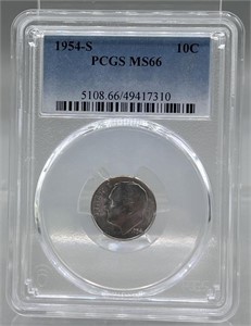 1954-S PCGS MS66 Roosevelt Silver Dime