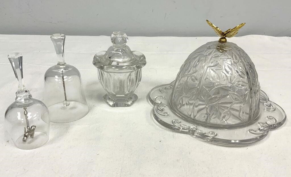 Butter Dish, Two Bells, Jelly Jar