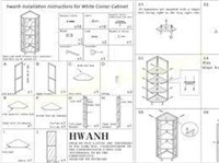 5-Tier Corner Bar Cabinet with Door  White.