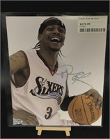 SIGNED Allen Iverson 8x10 Photo with Certificate