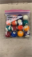 Complete Set of Miniature Billiards Balls
