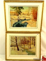 2 Original Oil On Board In Identical Frames