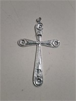 Sterling Silver Cross Pendant 3x5cm
