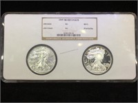 1999 & 1999-P  NGC MS69 American Silver Eagles