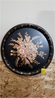 LARGE DECORATIVE WALL HANGING METAL TRAY, 18 3/4"