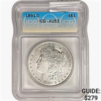 1891-O Morgan Silver Dollar ICG AU53