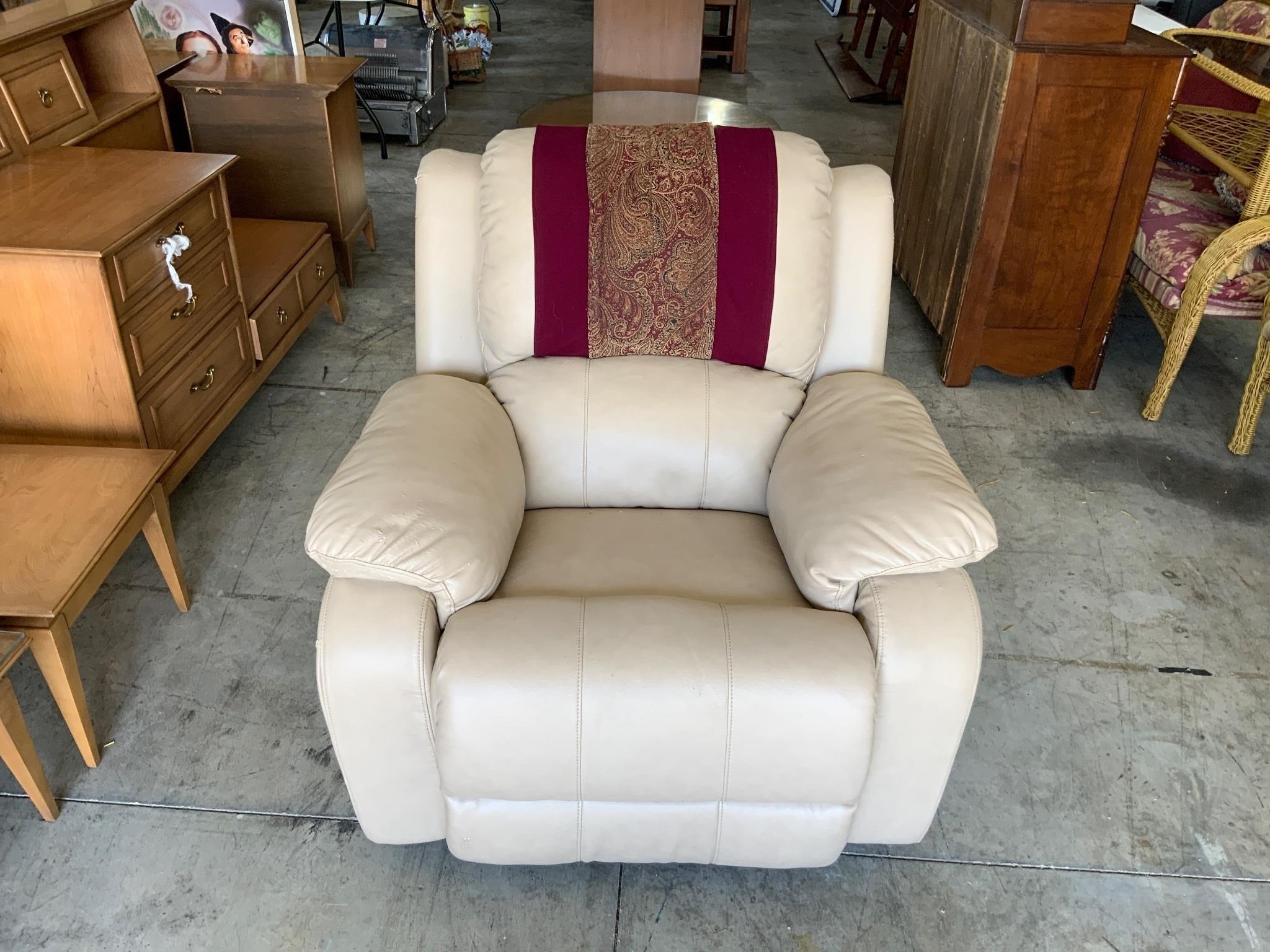 faux leather recliner