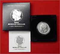 2021 S Morgan Silver Dollar - Boxx & COA
