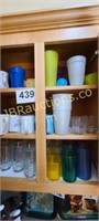 CABINET FULL OF DRINKING GLASSES