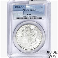 1884-CC Morgan Silver Dollar PCGS MS63 Littleton