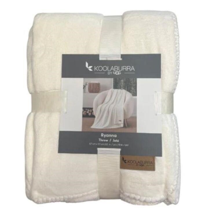 50" x 70" Koolaburra by UGG Ryanna Throw, White