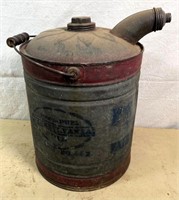galvanized Pennsylvania Motor Oil can- 5 gal.