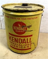 1975 Kendall lubricant oil bucket can