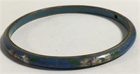 Floral Coisonne Bangle Bracelet