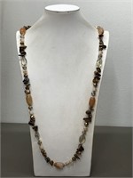 NEW TIGERS EYE,STONE & CRYSTAL NECKLACE