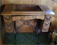 Antique sewing machine cabinet, No machine