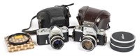 Two Nikon SLR Cameras with Lenses & Accessories.